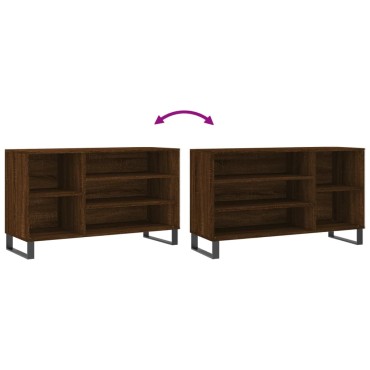 vidaXL Παπουτσοθήκη Καφέ Δρυς 102x36x60cm από Επεξεργασμένο Ξύλο