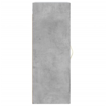 vidaXL Ντουλάπι Τοίχου Γκρι Σκυροδέματος 34,5x34x90cm Επεξεργ. Ξύλο 1 τεμ.