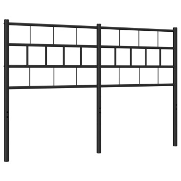 vidaXL Κεφαλάρι Μαύρο Μεταλλικό 142x3x90cm 1 τεμ.