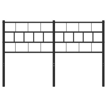 vidaXL Κεφαλάρι Μαύρο Μεταλλικό 142x3x90cm 1 τεμ.
