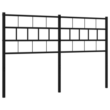 vidaXL Κεφαλάρι Μαύρο Μεταλλικό 142x3x90cm 1 τεμ.