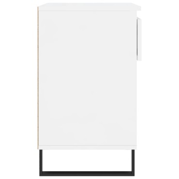 vidaXL Παπουτσοθήκη Γυαλιστερή Λευκή 70x36x60cm Επεξεργασμένο Ξύλο