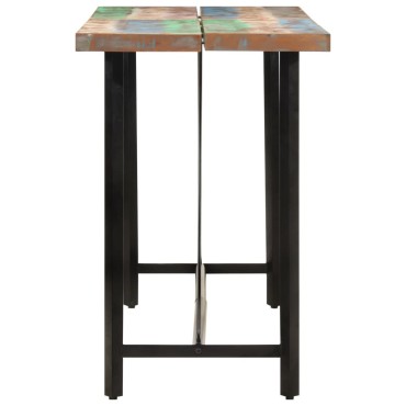 vidaXL Τραπέζι Μπαρ 150x70x107cm Μασίφ Ανακυκλωμένο Ξύλο & Σίδηρο 1 τεμ.