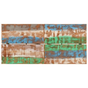 vidaXL Τραπέζι Μπαρ 150x70x107cm Μασίφ Ανακυκλωμένο Ξύλο & Σίδηρο 1 τεμ.