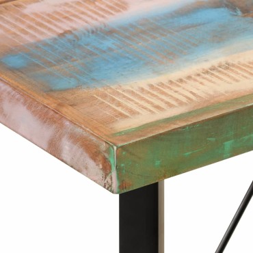 vidaXL Τραπέζι Μπαρ 150x70x107cm Μασίφ Ανακυκλωμένο Ξύλο & Σίδηρο 1 τεμ.