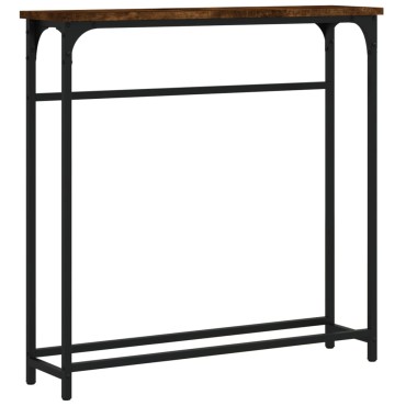 vidaXL Τραπέζι Κονσόλα Καπνιστή Δρυς 75x19,5x75cm Επεξεργασμένο Ξύλο 1 τεμ.