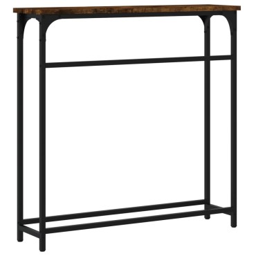 vidaXL Τραπέζι Κονσόλα Καπνιστή Δρυς 75x19,5x75cm Επεξεργασμένο Ξύλο 1 τεμ.