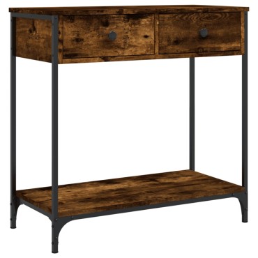 vidaXL Τραπέζι Κονσόλα Καπνιστή Δρυς 75x34,5x75cm Επεξεργ. Ξύλο 1 τεμ.