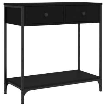 vidaXL Τραπέζι Κονσόλα Μαύρο 75x34,5x75cm από Επεξεργ. Ξύλο 1 τεμ.