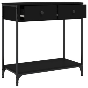 vidaXL Τραπέζι Κονσόλα Μαύρο 75x34,5x75cm από Επεξεργ. Ξύλο 1 τεμ.