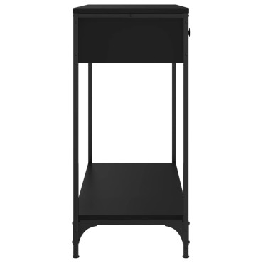 vidaXL Τραπέζι Κονσόλα Μαύρο 75x34,5x75cm από Επεξεργ. Ξύλο 1 τεμ.