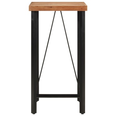 vidaXL Τραπέζι Μπαρ 55x55x107cm από Μασίφ Ξύλο Ακακίας & Σίδηρο 1 τεμ.