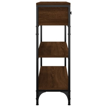 vidaXL Τραπέζι Κονσόλα Καφέ Δρυς 72,5x25x75cm Επεξεργασμένο Ξύλο 1 τεμ.