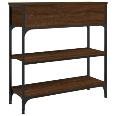 vidaXL Τραπέζι Κονσόλα Καφέ Δρυς 72,5x25x75cm Επεξεργασμένο Ξύλο 1 τεμ.