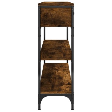 vidaXL Τραπέζι Κονσόλα Καπνιστή Δρυς 100x25x75cm Επεξεργ. Ξύλο 1 τεμ.
