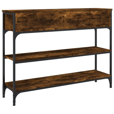 vidaXL Τραπέζι Κονσόλα Καπνιστή Δρυς 100x25x75cm Επεξεργ. Ξύλο 1 τεμ.