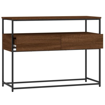 vidaXL Τραπέζι Κονσόλα Καφέ Δρυς 100x40x75cm Επεξεργασμένο Ξύλο 1 τεμ.