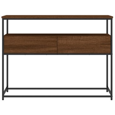 vidaXL Τραπέζι Κονσόλα Καφέ Δρυς 100x40x75cm Επεξεργασμένο Ξύλο 1 τεμ.