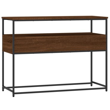 vidaXL Τραπέζι Κονσόλα Καφέ Δρυς 100x40x75cm Επεξεργασμένο Ξύλο 1 τεμ.