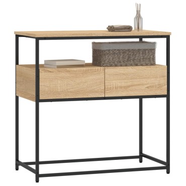 vidaXL Τραπέζι Κονσόλα Sonoma Δρυς 75x40x75cm Επεξεργασμένο Ξύλο 1 τεμ.