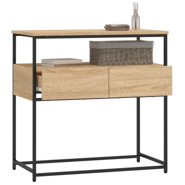 vidaXL Τραπέζι Κονσόλα Sonoma Δρυς 75x40x75cm Επεξεργασμένο Ξύλο 1 τεμ.
