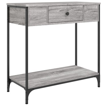 vidaXL Τραπέζι Κονσόλα Γκρι Sonoma 75x34,5x75cm Επεξεργασμένο Ξύλο 1 τεμ.