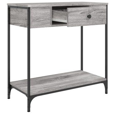 vidaXL Τραπέζι Κονσόλα Γκρι Sonoma 75x34,5x75cm Επεξεργασμένο Ξύλο 1 τεμ.