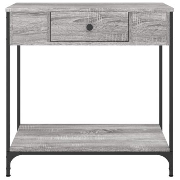 vidaXL Τραπέζι Κονσόλα Γκρι Sonoma 75x34,5x75cm Επεξεργασμένο Ξύλο 1 τεμ.