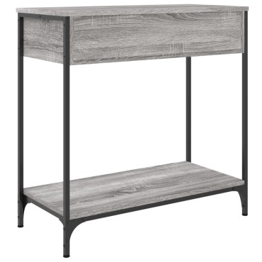 vidaXL Τραπέζι Κονσόλα Γκρι Sonoma 75x34,5x75cm Επεξεργασμένο Ξύλο 1 τεμ.