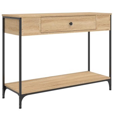 vidaXL Τραπέζι Κονσόλα Sonoma Δρυς 100x34,5x75cm Επεξεργασμένο Ξύλο 1 τεμ.