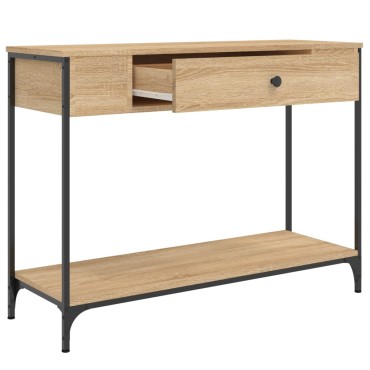 vidaXL Τραπέζι Κονσόλα Sonoma Δρυς 100x34,5x75cm Επεξεργασμένο Ξύλο 1 τεμ.