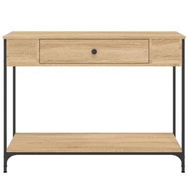vidaXL Τραπέζι Κονσόλα Sonoma Δρυς 100x34,5x75cm Επεξεργασμένο Ξύλο 1 τεμ.