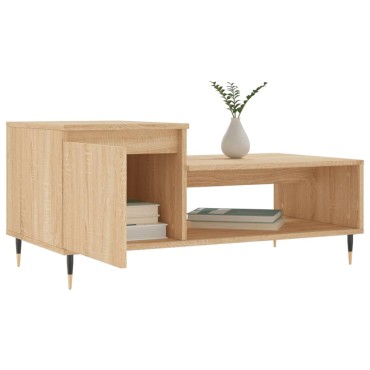 vidaXL Τραπεζάκι Σαλονιού Sonoma Δρυς 100x50x45cm Επεξεργασμένο Ξύλο 1 τεμ.