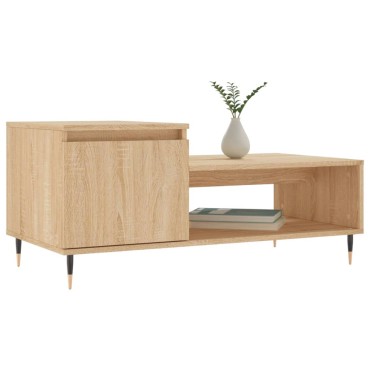 vidaXL Τραπεζάκι Σαλονιού Sonoma Δρυς 100x50x45cm Επεξεργασμένο Ξύλο 1 τεμ.