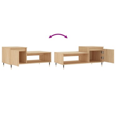 vidaXL Τραπεζάκι Σαλονιού Sonoma Δρυς 100x50x45cm Επεξεργασμένο Ξύλο 1 τεμ.