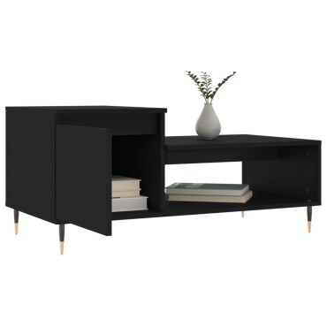 vidaXL Τραπεζάκι Σαλονιού Μαύρο 100x50x45cm Επεξεργασμένο Ξύλο 1 τεμ.