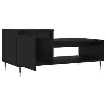 vidaXL Τραπεζάκι Σαλονιού Μαύρο 100x50x45cm Επεξεργασμένο Ξύλο 1 τεμ.
