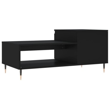vidaXL Τραπεζάκι Σαλονιού Μαύρο 100x50x45cm Επεξεργασμένο Ξύλο 1 τεμ.