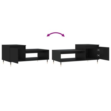 vidaXL Τραπεζάκι Σαλονιού Μαύρο 100x50x45cm Επεξεργασμένο Ξύλο 1 τεμ.