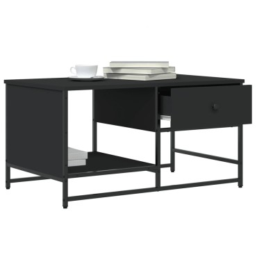 vidaXL Τραπεζάκι Σαλονιού Μαύρο 85,5x51x45cm από Επεξεργ. Ξύλο 1 τεμ.