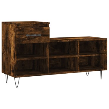 vidaXL Παπουτσοθήκη Καπνιστή Δρυς 102x36x60cm από Επεξεργασμένο Ξύλο