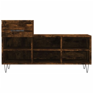 vidaXL Παπουτσοθήκη Καπνιστή Δρυς 102x36x60cm από Επεξεργασμένο Ξύλο
