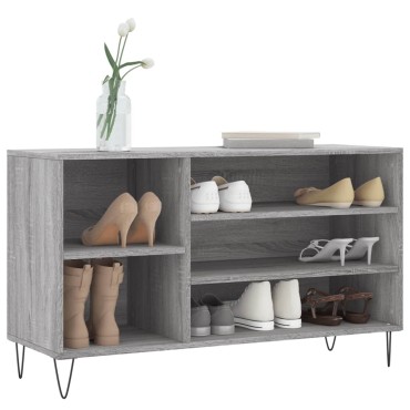vidaXL Παπουτσοθήκη Γκρι Sonoma 102x36x60cm από Επεξεργασμένο Ξύλο