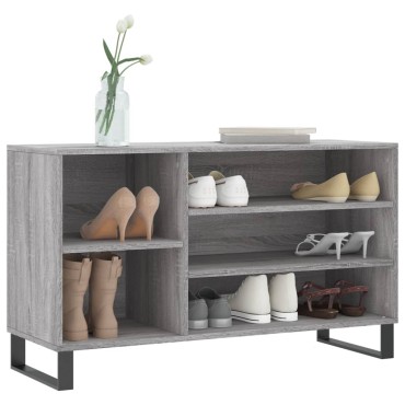 vidaXL Παπουτσοθήκη Γκρι Sonoma 102x36x60cm από Επεξεργασμένο Ξύλο