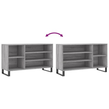 vidaXL Παπουτσοθήκη Γκρι Sonoma 102x36x60cm από Επεξεργασμένο Ξύλο