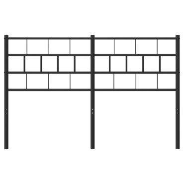vidaXL Κεφαλάρι Μαύρο Μεταλλικό 125x3x90cm 1 τεμ.
