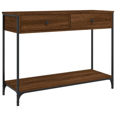 vidaXL Τραπέζι Κονσόλα Καφέ Δρυς 100x34,5x75cm Επεξεργασμένο Ξύλο 1 τεμ.
