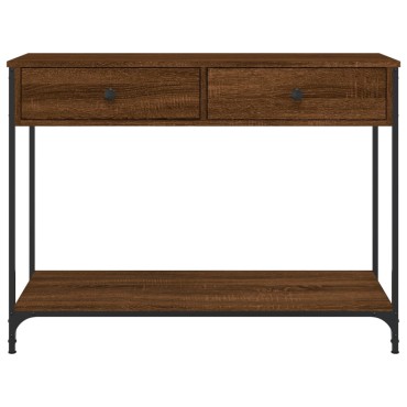 vidaXL Τραπέζι Κονσόλα Καφέ Δρυς 100x34,5x75cm Επεξεργασμένο Ξύλο 1 τεμ.