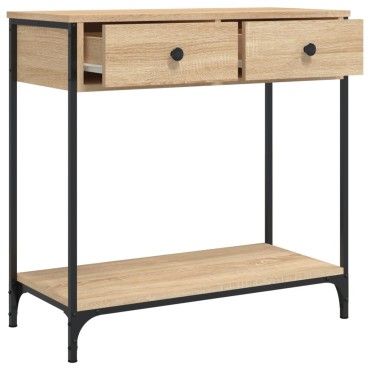 vidaXL Τραπέζι Κονσόλα Sonoma Δρυς 75x34,5x75cm Επεξεργασμένο Ξύλο 1 τεμ.