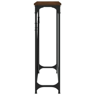 vidaXL Τραπέζι Κονσόλα Καφέ Δρυς 102x22,5x75cm από Επεξεργ. Ξύλο 1 τεμ.